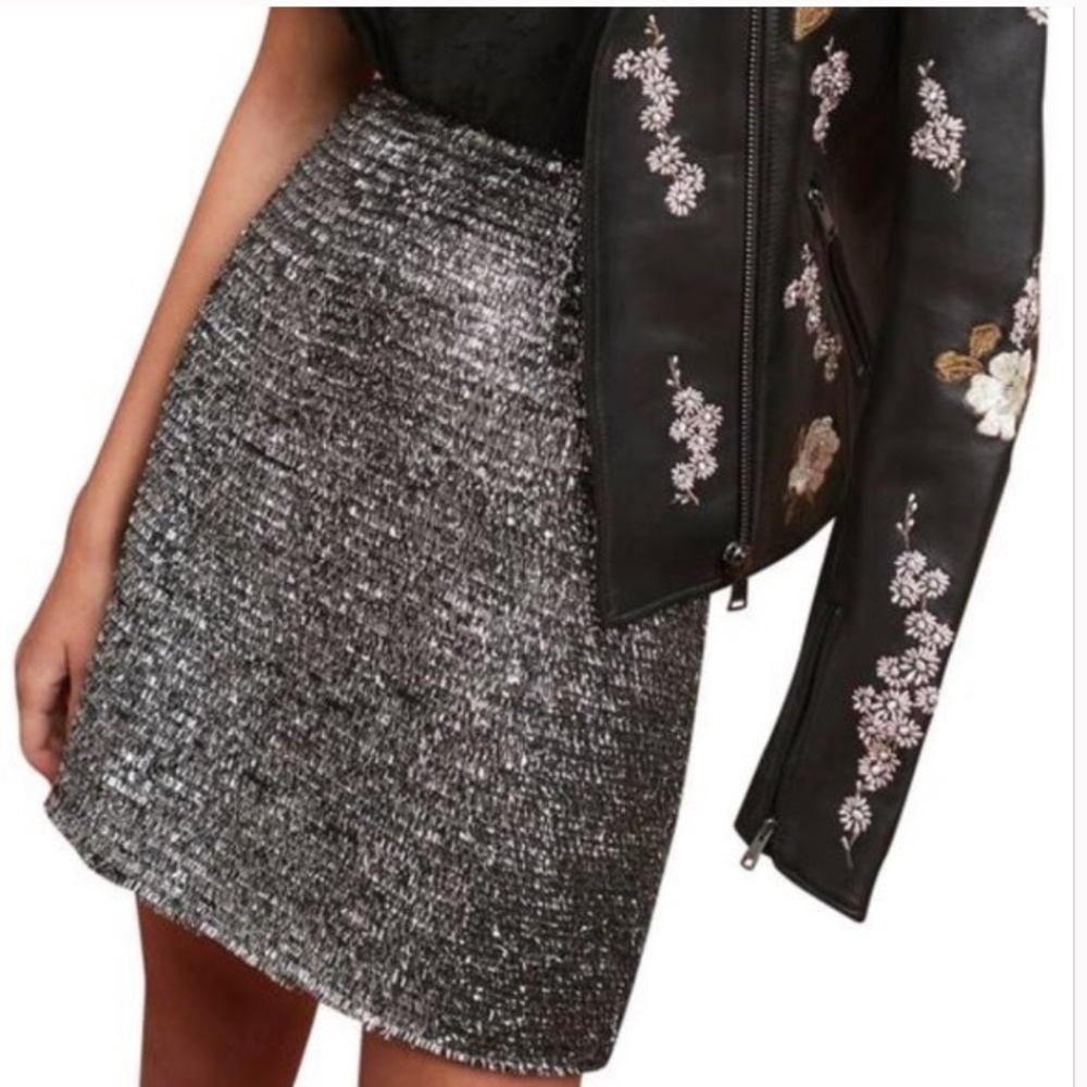 Hutch Shimmer Tassel Tinsel Hipster Hippie Elegant Chic Classy Glam Party Skirt